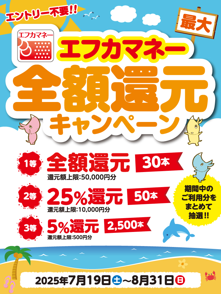 エフカマネー最大全額還元キャンペーン