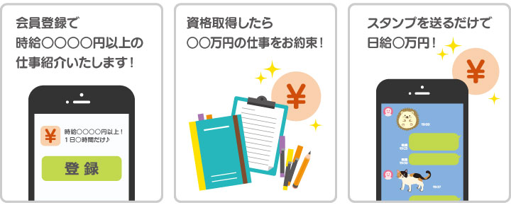 悪質な副業サイトにご注意ください