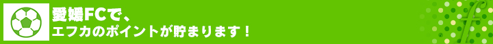 愛媛FC事務局で、エフカのポイントが貯まります！